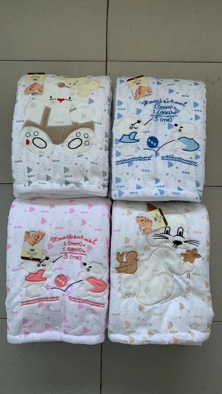 BABY SHAWLS. They are typically made from ultra-soft, warm fleece fabrics to provide comfort and warmth for newborns.