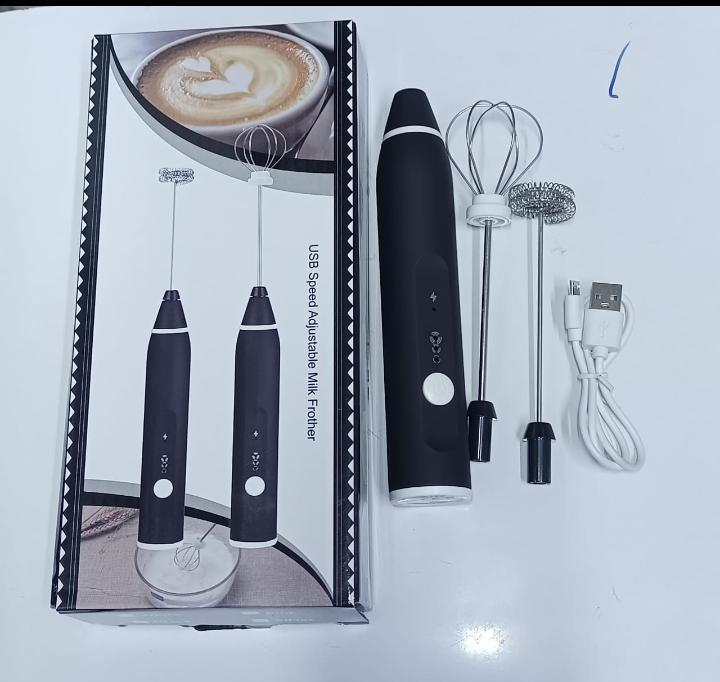 2 in1 Electric Milk Frother, Rechargeable hand-Held Electric Milk Frother 3 Adjustable USB Charging Can Be Used forBulletproof Coffee Protein Drinks Matcha Coffee