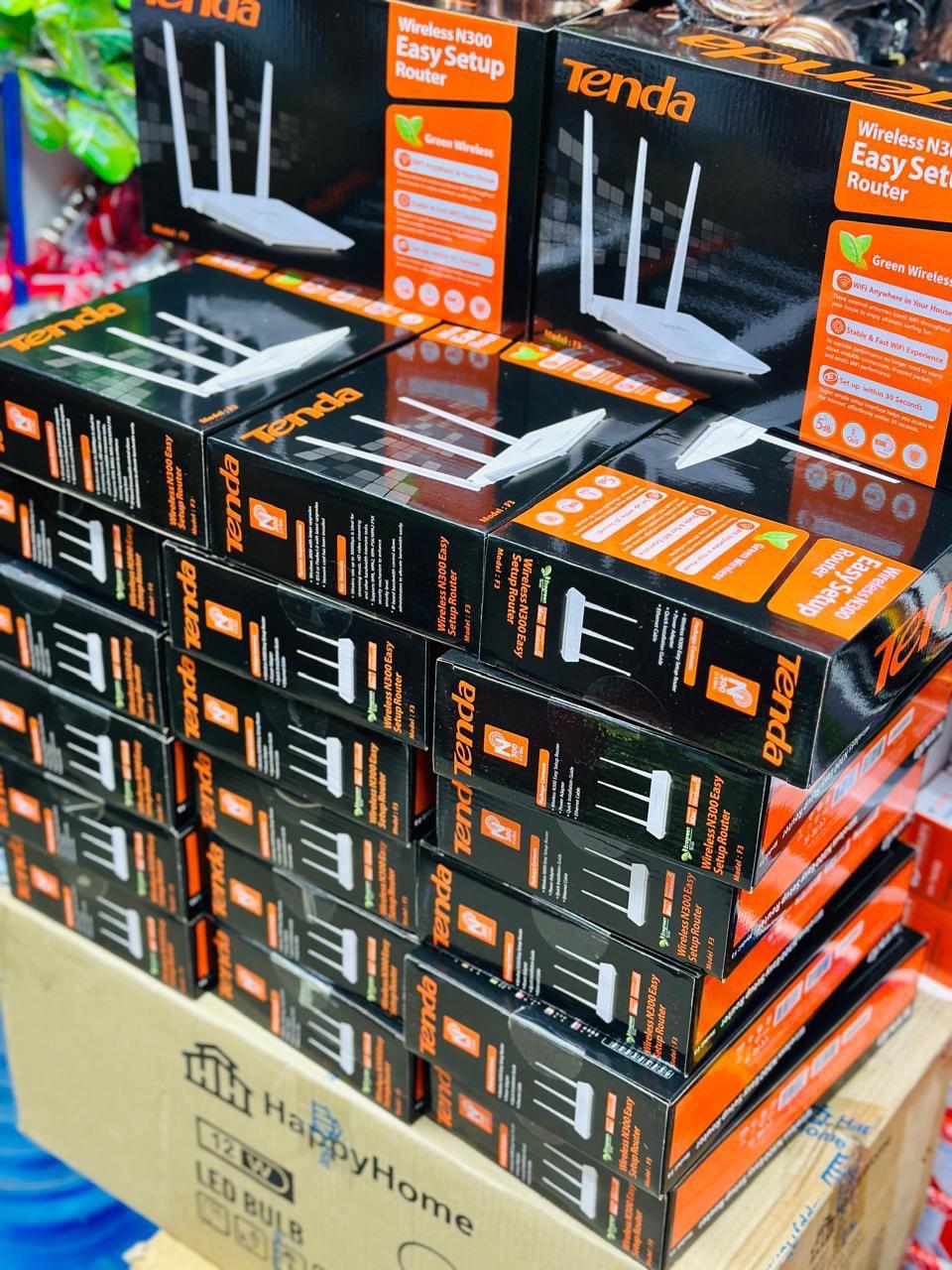 Tenda F3 wifi router wireless easy setup router three external antennas boost wifi
superior performance 
simple setup interface