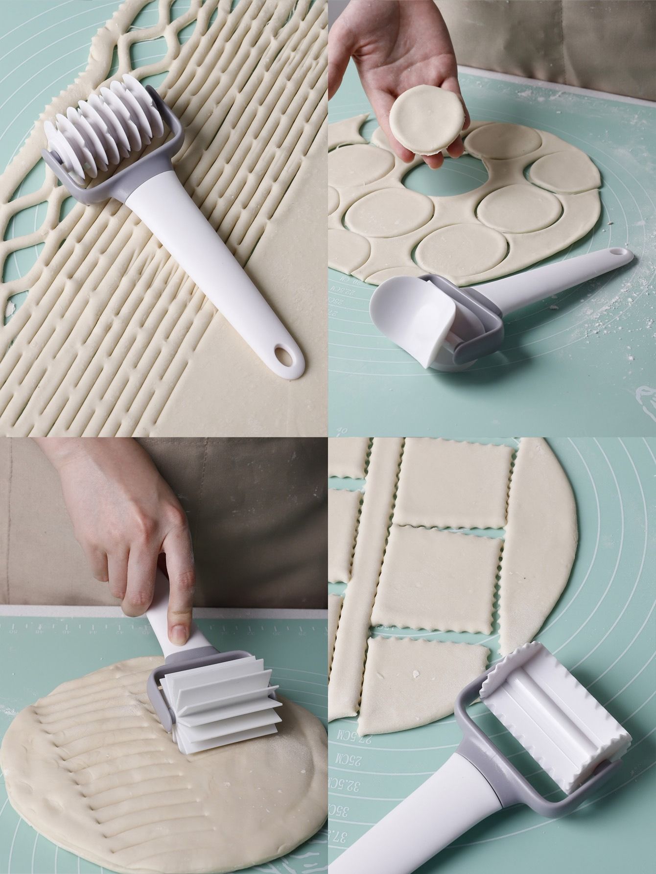 Pizza Roller suit decorative pattern Plastic Mesh knife Multi use Roller knife originality bread noodle Rolling cutter