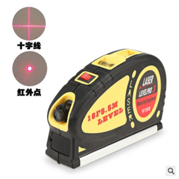 multi-function laser Level ruler infrared level small-scale cross Wire throwing instrument 5.5-meter tape measure