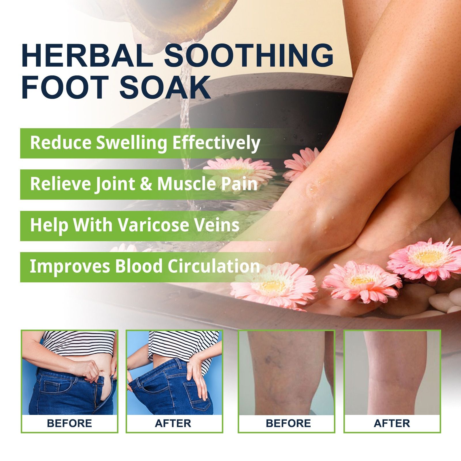 South Moon Herbal Shaper Foot Bath Kit Relieves body fatigue Vein Repair Shaper Bead Foot Bath Kit