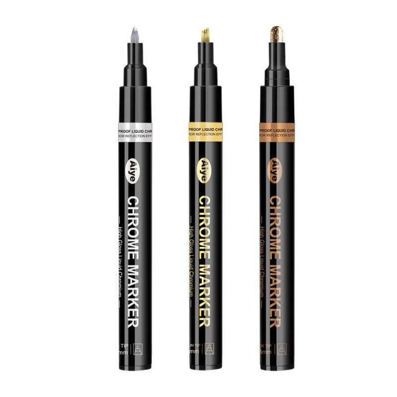 Highlight Nail Pen Mirror finish Highlight Chrome plated pen nail diy Color painting Graffiti Hand drawn manicure Hook pen marker pen
