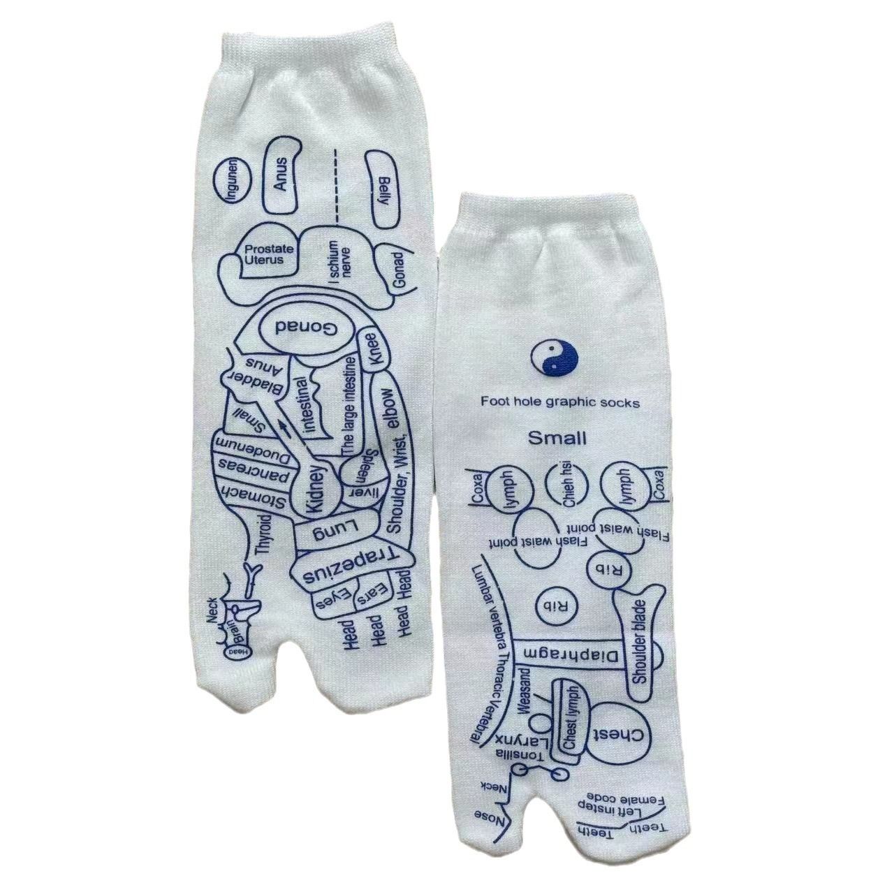 English version acupoint massage Healthcare main and collateral channels Socks Foot therapy sole Foot therapy massage Foot sole Acupoint socks