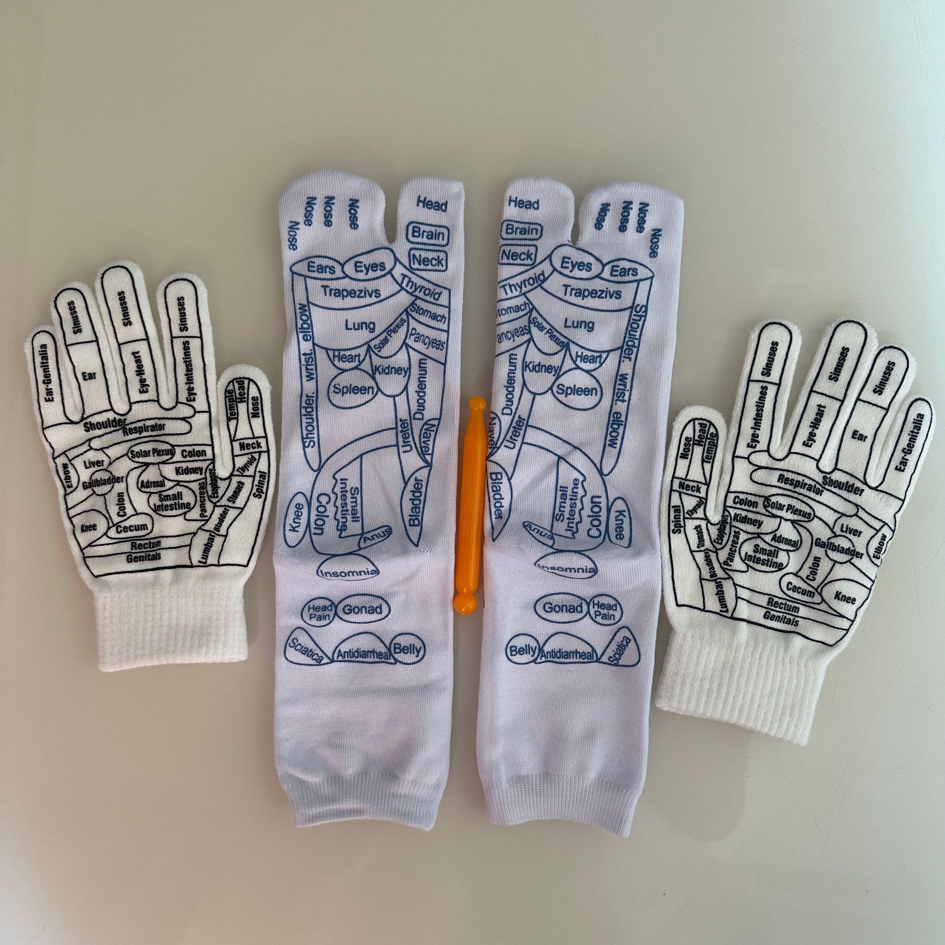 English version acupoint massage Healthcare main and collateral channels Socks Foot therapy sole Foot therapy massage Foot sole Acupoint socks