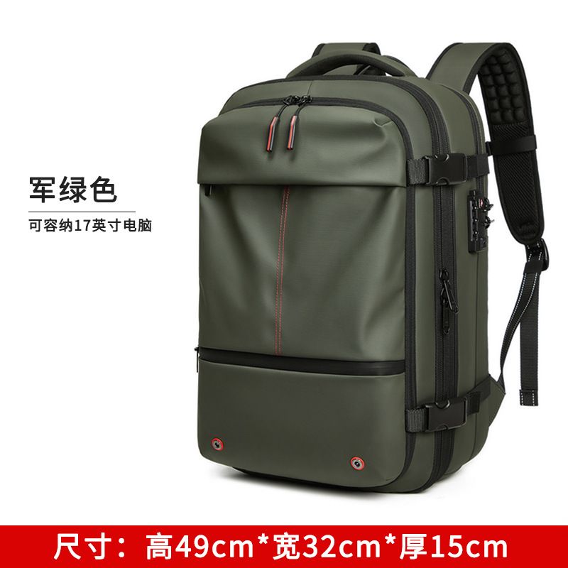 backpack man Senior sense Expandable capacity laptop bag multifunction go/be away on official business waterproof travelling bag vacuum compress knapsack