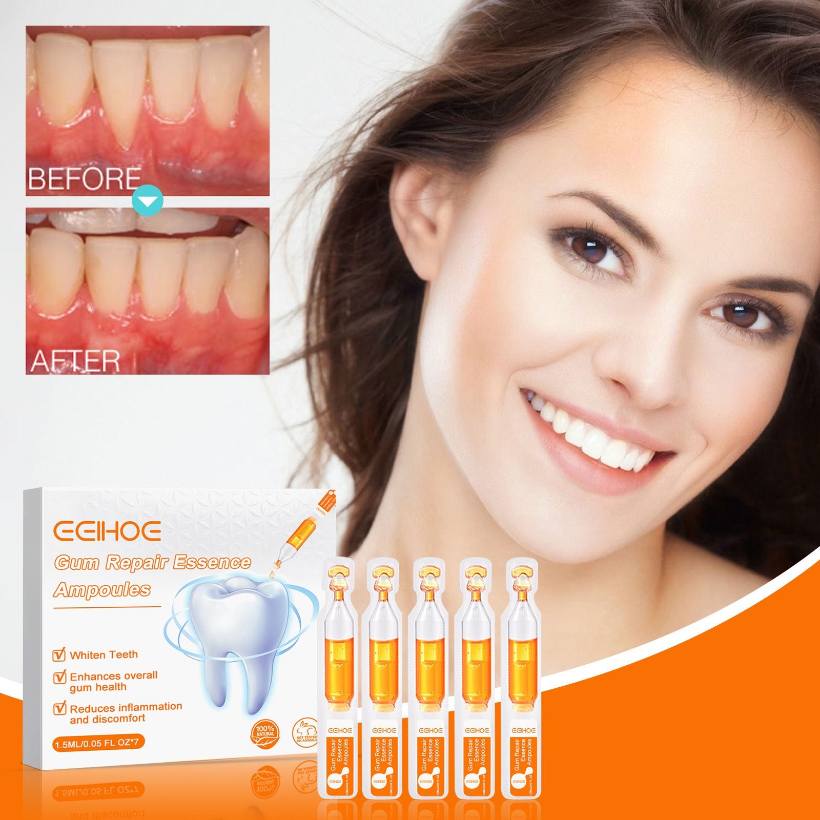 EELHOE tooth repair essence deep clean yellow teeth Tooth stains dental plaque nurture gum oral cavity nursing essence