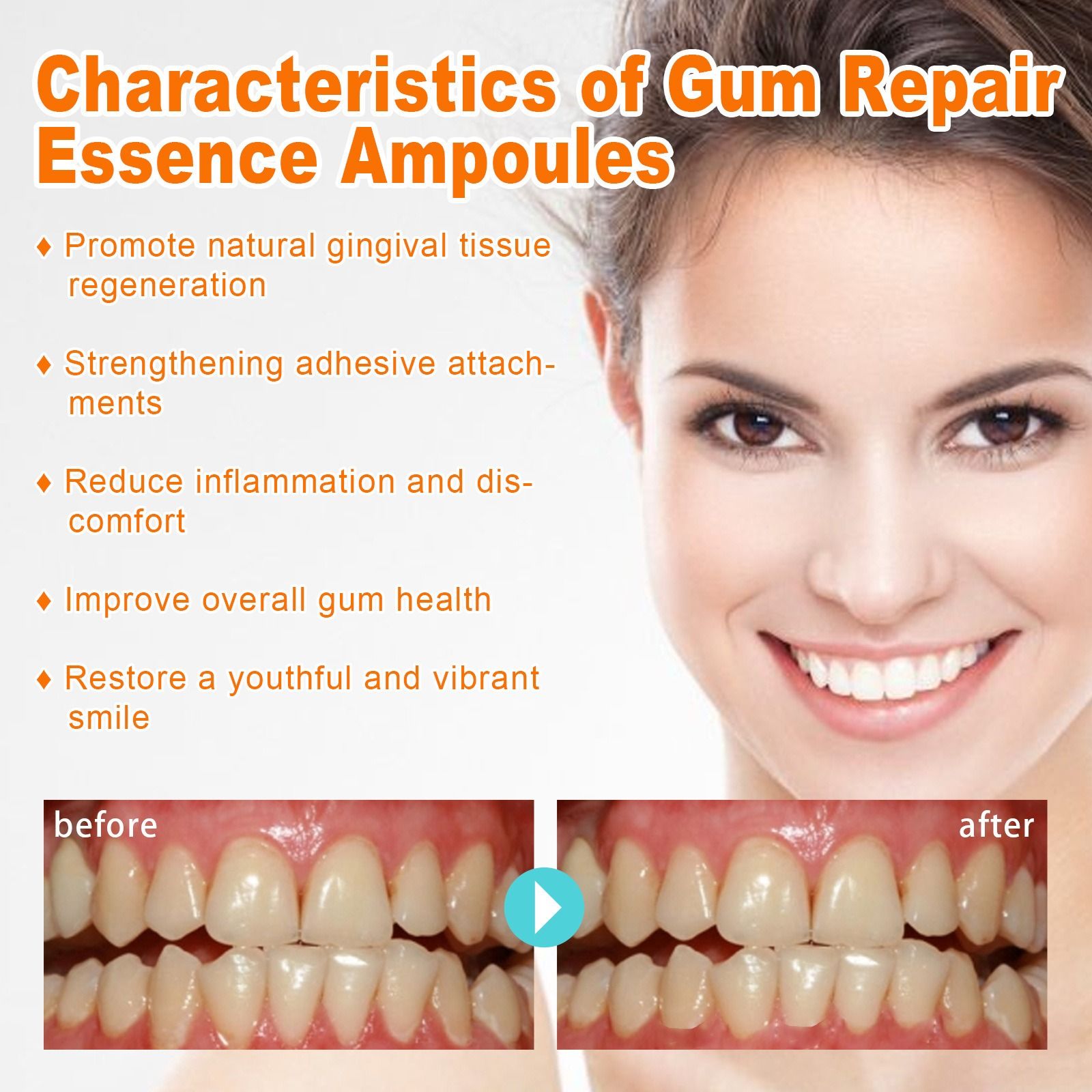 EELHOE tooth repair essence deep clean yellow teeth Tooth stains dental plaque nurture gum oral cavity nursing essence