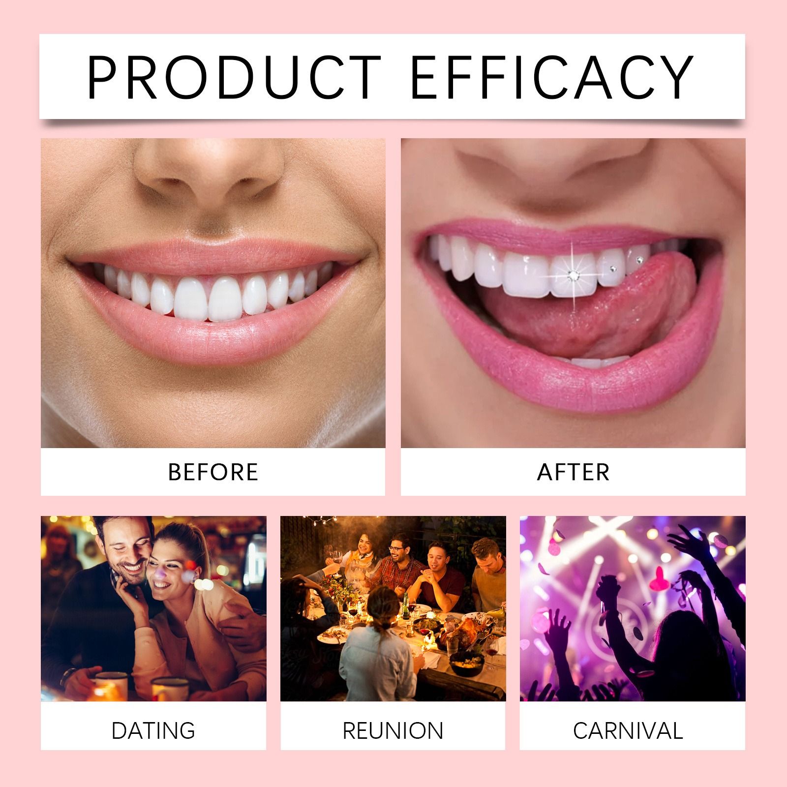 EELHOPE Tooth Gemstone DIY set tooth decoration fashion tooth whitening strips Sparkle and light up smile convenient Dental drill