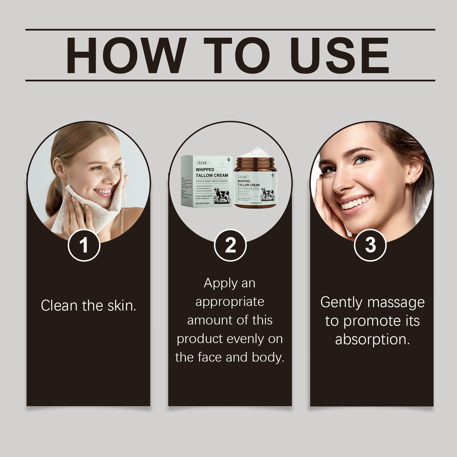 OUHOE tallow moisturizing moisturizing cream nourish moisturizing hydrate tender body skin compact skin moisturizing cream