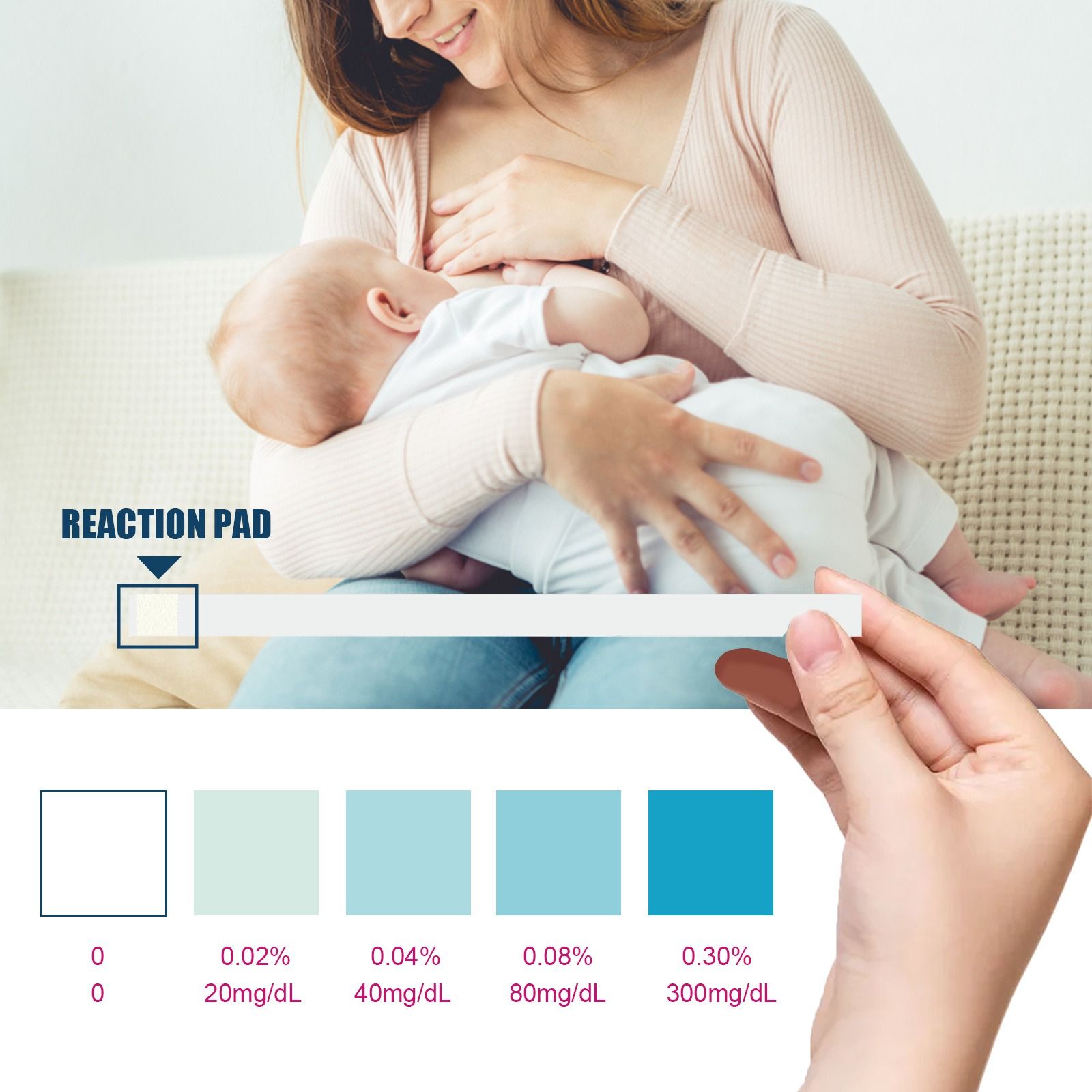 EELHOE breast milk alcohol test strip Home Tests breast milk feed and Breastfeeding mother fast accurate impregnation test strip