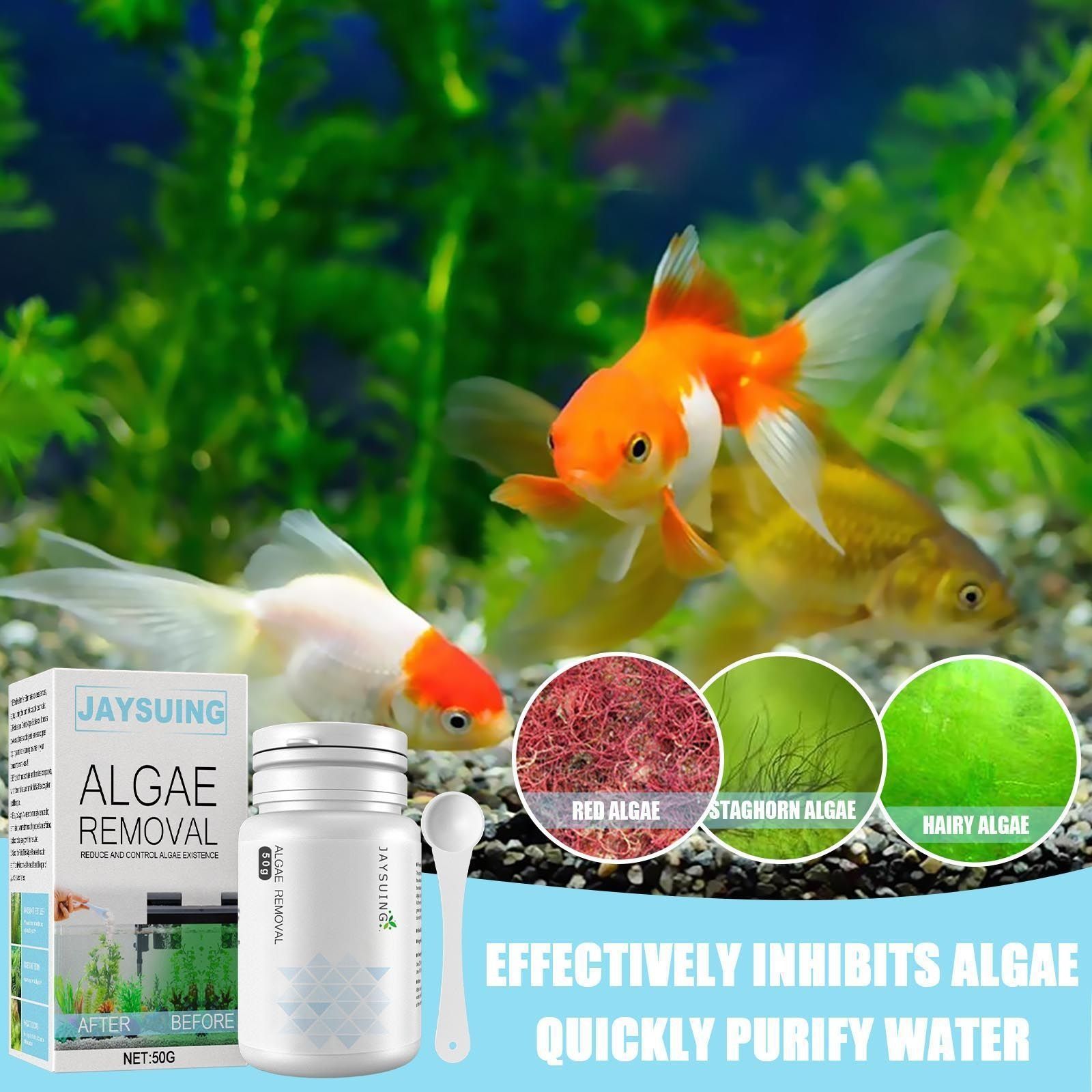 Jaysuing Algae removal De mossing agent Remove moss medicine Algae removal potion fish tank Moss remover aquarium Except for green water