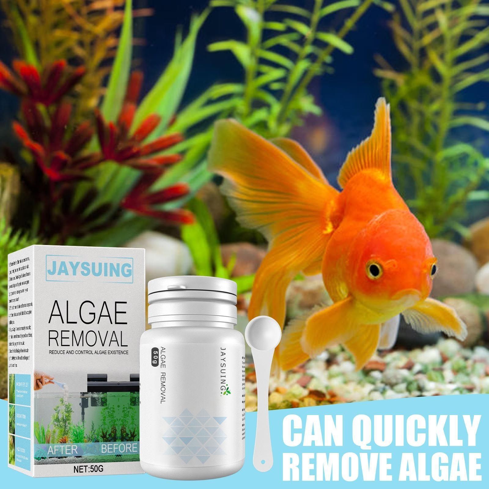 Jaysuing Algae removal De mossing agent Remove moss medicine Algae removal potion fish tank Moss remover aquarium Except for green water