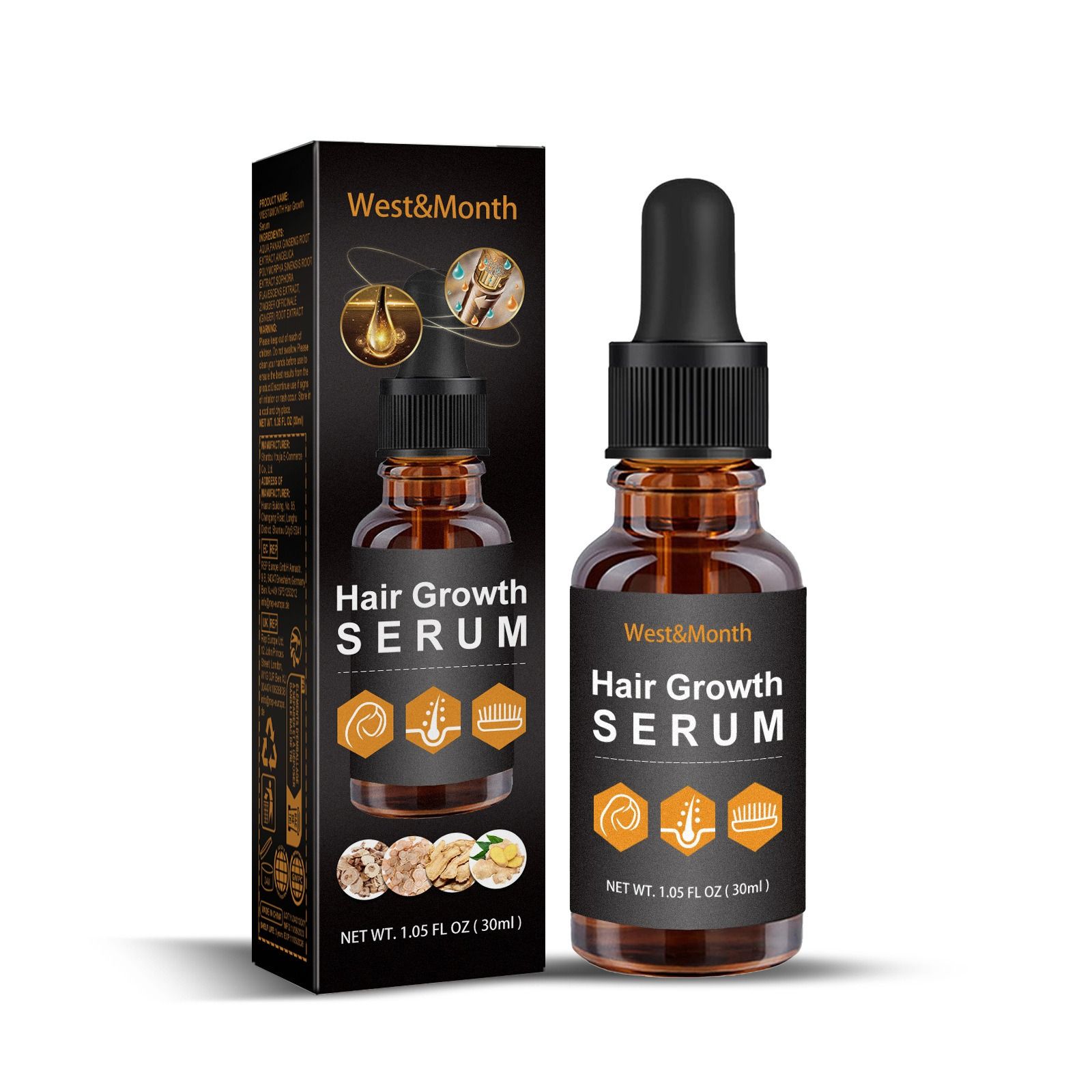 West Month hair nursing essential oil moisturizing nourish soft and smooth hair gloss nursing hair care Essential oil liquid