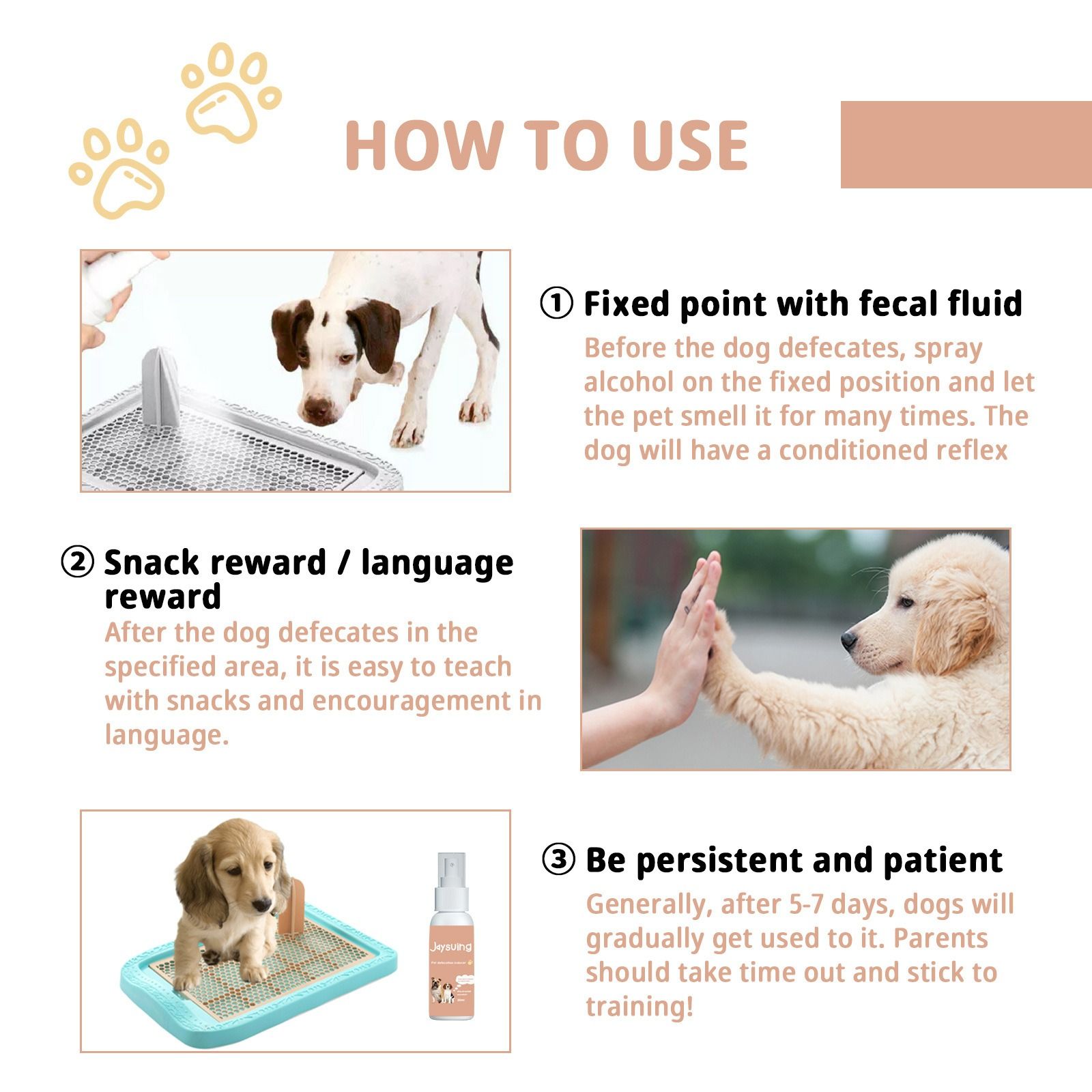 Jaysuing pet defecation inducer pet use the toilet fixed point training induce spray pet toilet inducer