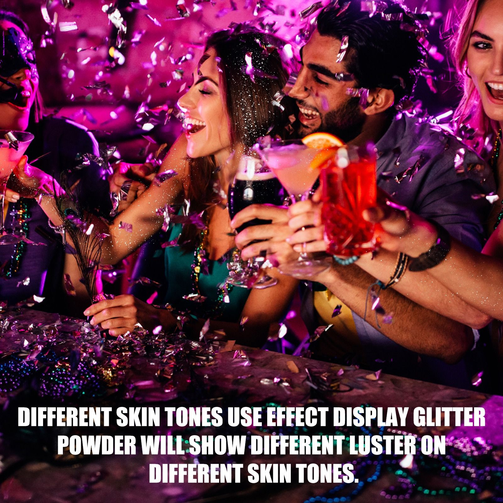 EELHOE flash spray nightclub party skin brighten glitter clothing highlight Halloween Brighten up the makeup look