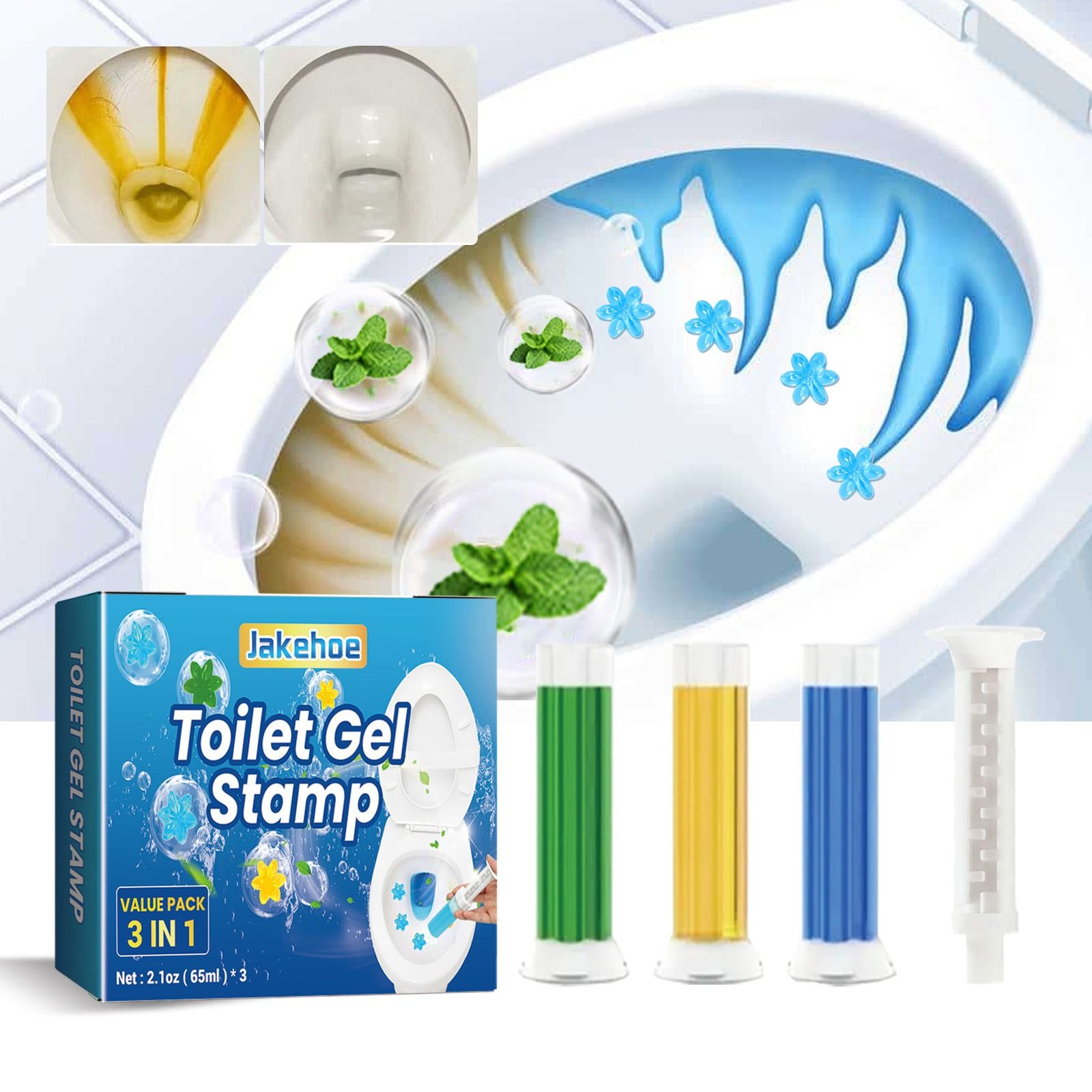 jakehoe toilet Little Flower detergent toilet toilet deodorize clean odor urine stain descaling detergent