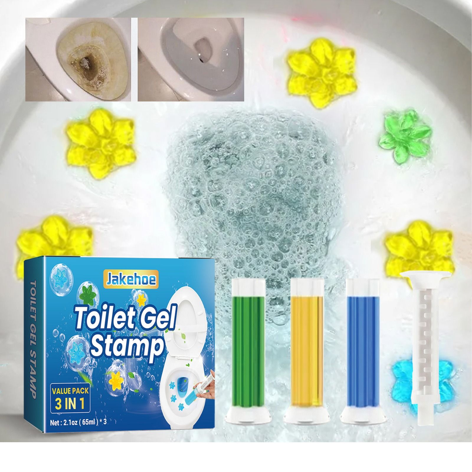 jakehoe toilet Little Flower detergent toilet toilet deodorize clean odor urine stain descaling detergent