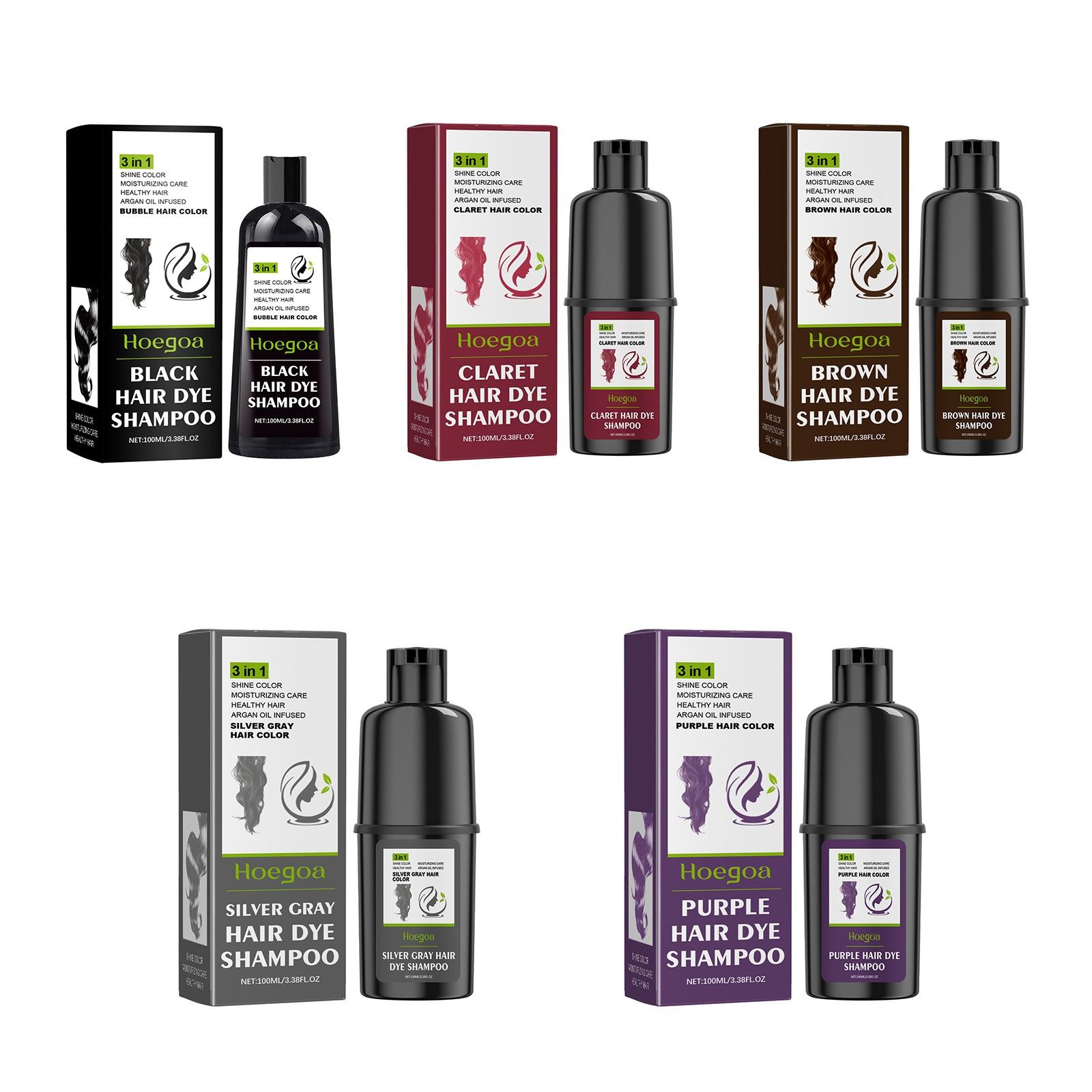 Hoegoa hairdressing shampoo herbal essence moisturize soft and smooth hair care gentle Easy to color Hairdressing shampoo