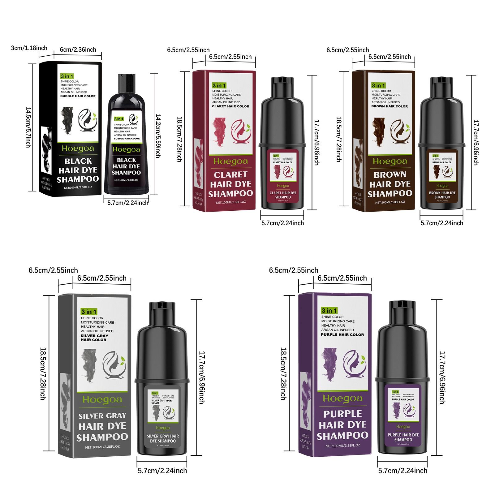 Hoegoa hairdressing shampoo herbal essence moisturize soft and smooth hair care gentle Easy to color Hairdressing shampoo