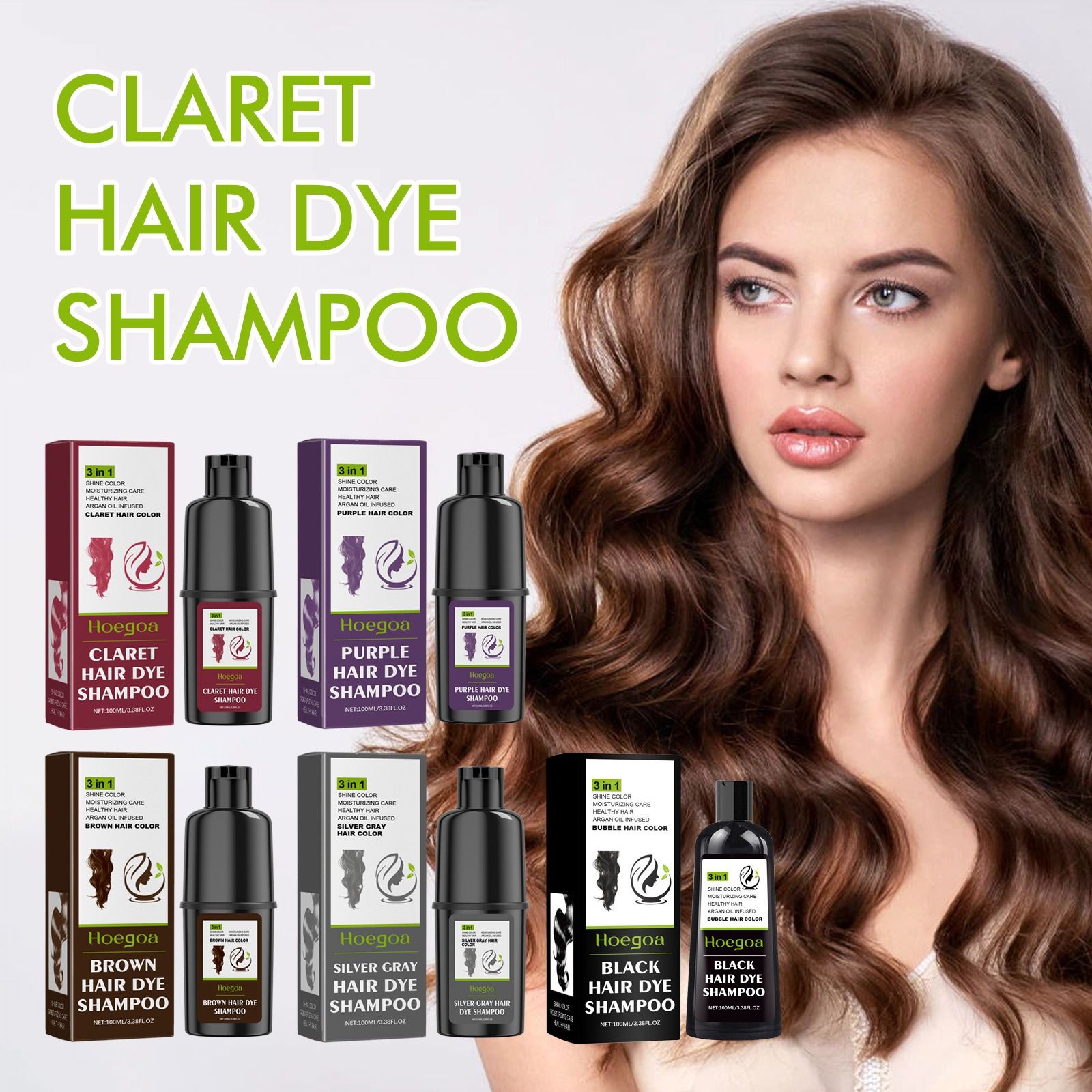 Hoegoa hairdressing shampoo herbal essence moisturize soft and smooth hair care gentle Easy to color Hairdressing shampoo