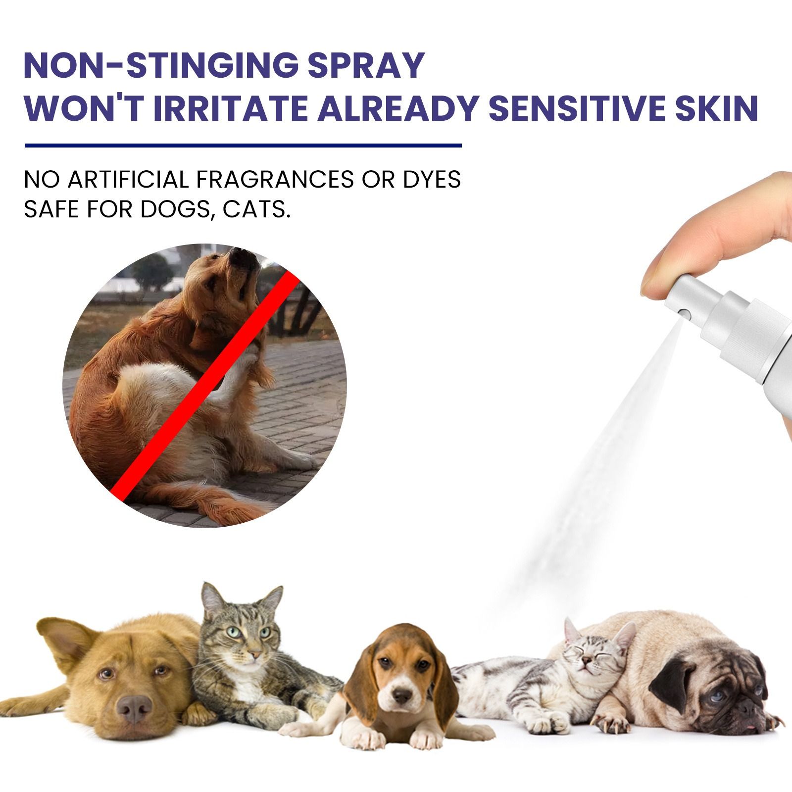 Yegbong pet nursing spray Go mite free dust mite removal deworming clean soothing skin fur cats and dogs General