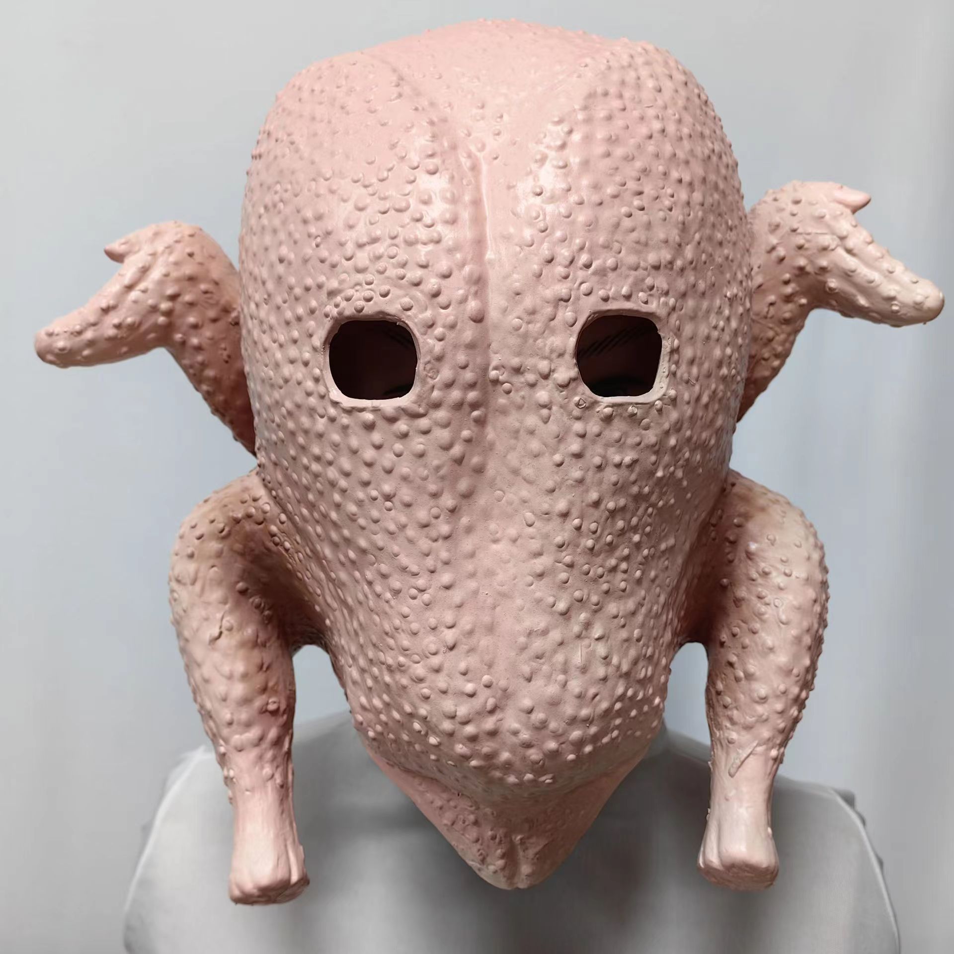 Halloween holidays funny chicken turkey roast chicken mask animal Latex head Set up people wacky