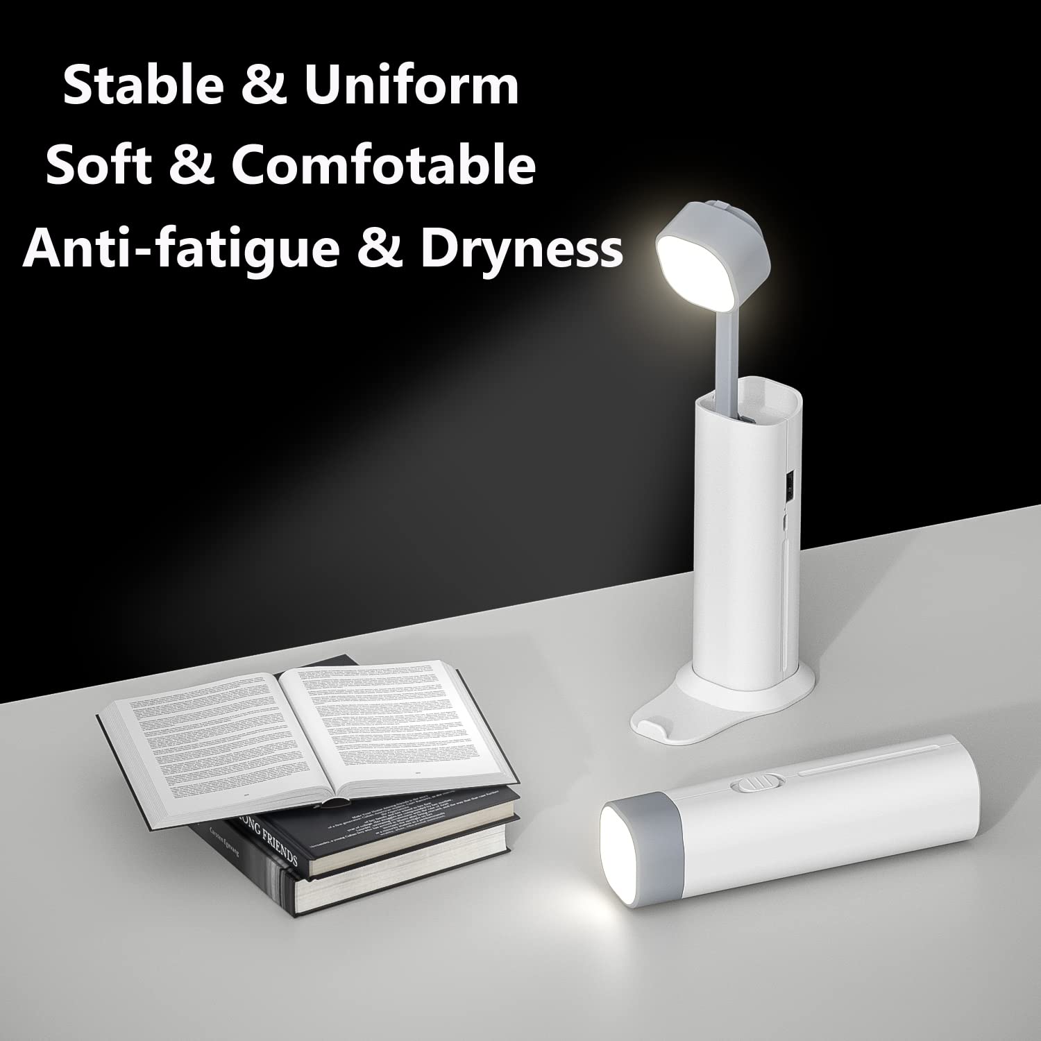 Multifunctional Table Lamp - Adjustable Telescopic Rod Length Table Lamp with Mobile Power Function