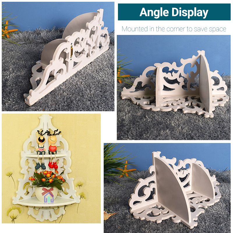 Wall hanging Wall shelving Corner shelf decoration Floating shelf Double shelf DIY shelving White shelving