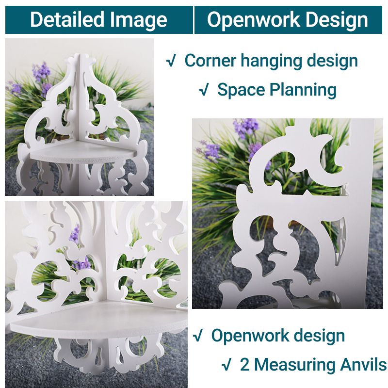 Wall hanging Wall shelving Corner shelf decoration Floating shelf Double shelf DIY shelving White shelving