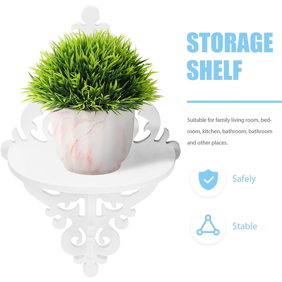 Wall Mounted Shelf White Decorative Shelf Partition Floating Shelves Lightweight Shelf