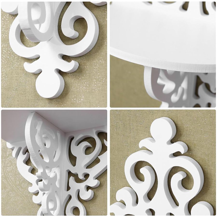 Wall Mounted Shelf White Decorative Shelf Partition Floating Shelves Lightweight Shelf