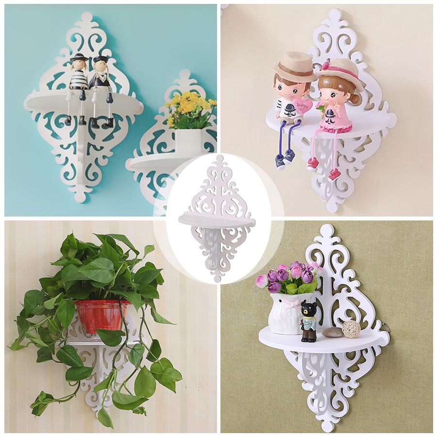 Wall Mounted Shelf White Decorative Shelf Partition Floating Shelves Lightweight Shelf