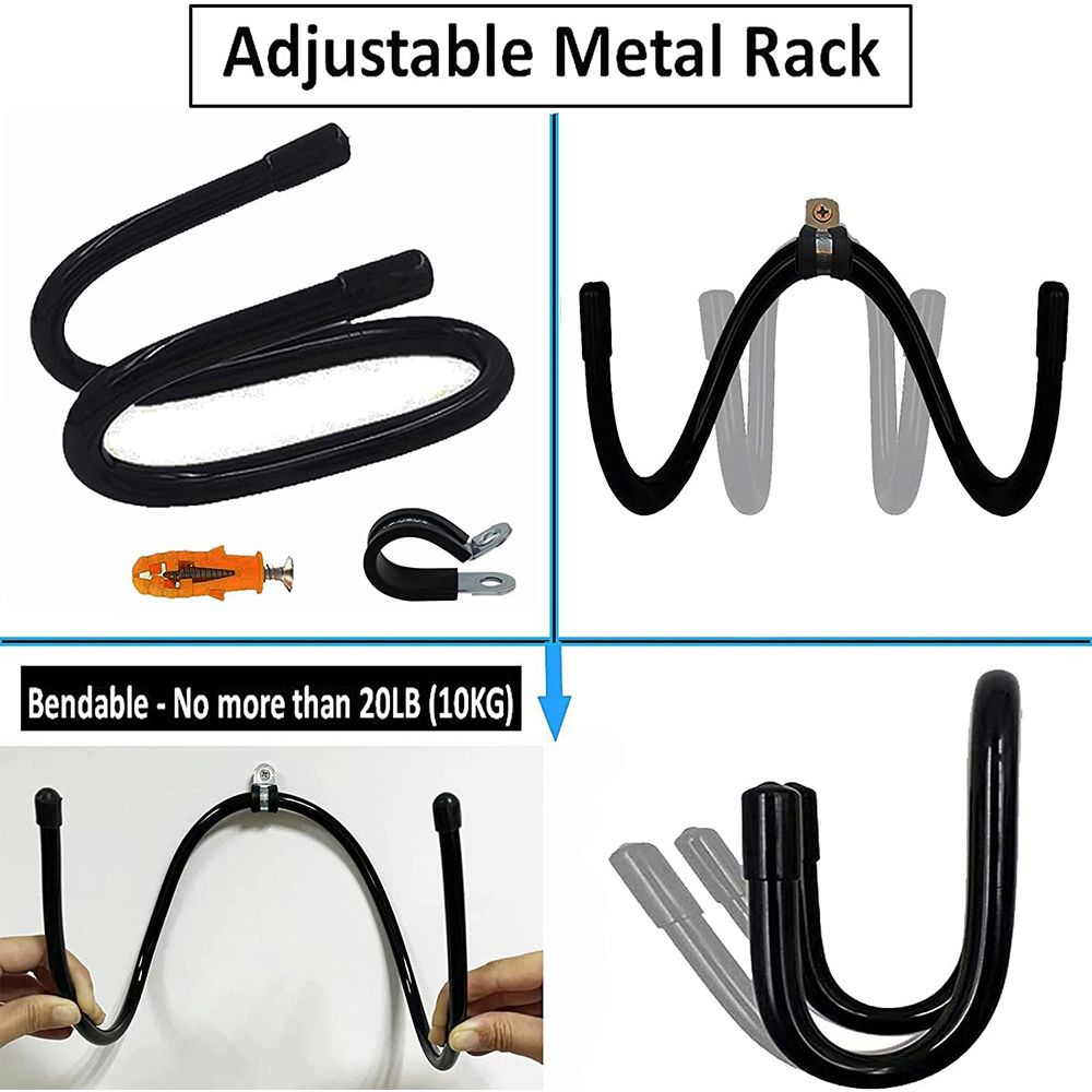 Home Storage Hooks Skateboard Hook Guitar Hook Wall Hook Adjustable Rack Metal Hooks