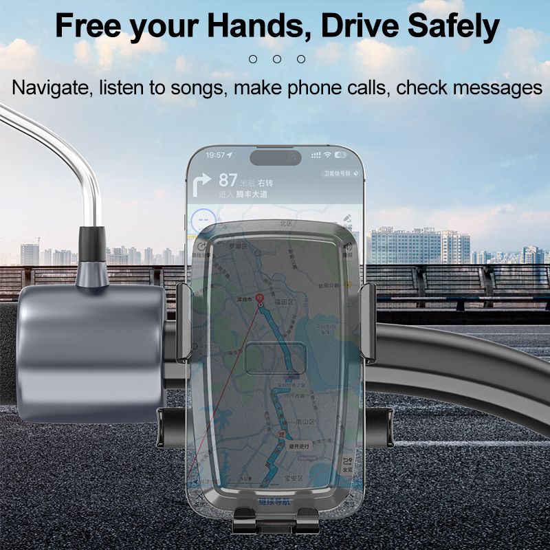 New Arrival Mobile Phone Holder Phone Mount Motorcycle Phone Holder Bicycle Cell Phone Stand Cycling Navigation Phone Stands