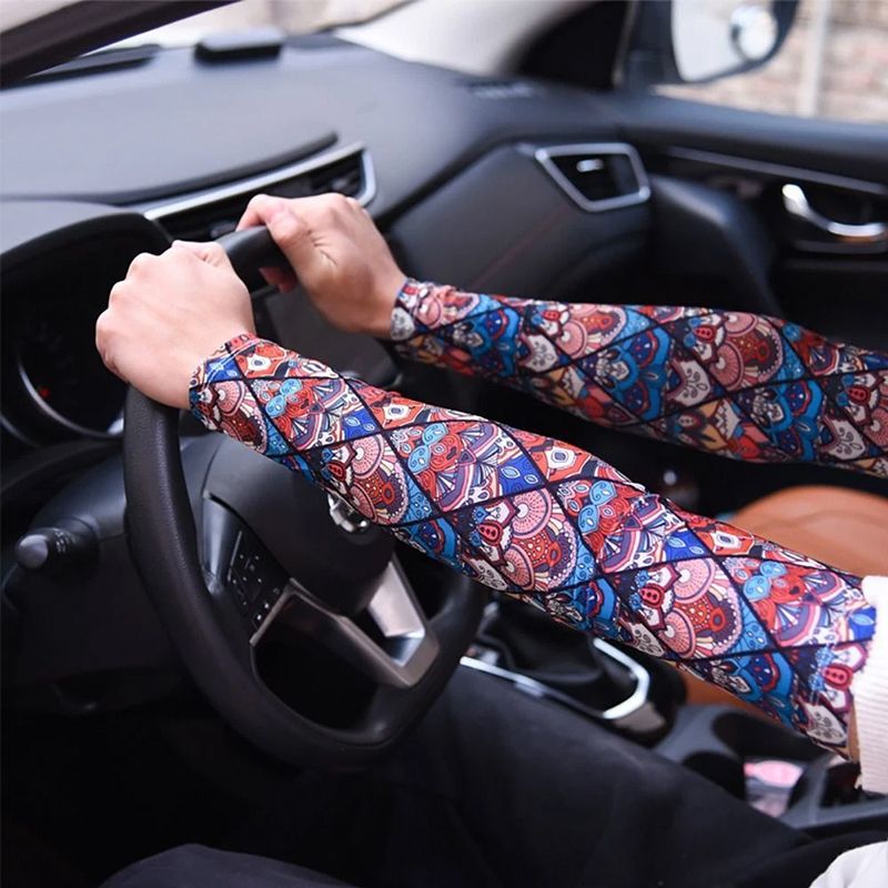 New Arrival Men Ice Silk Sleeves Ice Silk Sunshade Face Mask Outdoor  Fishing Riding Climbing Hiking Sun Protection Sleeve Cover Set