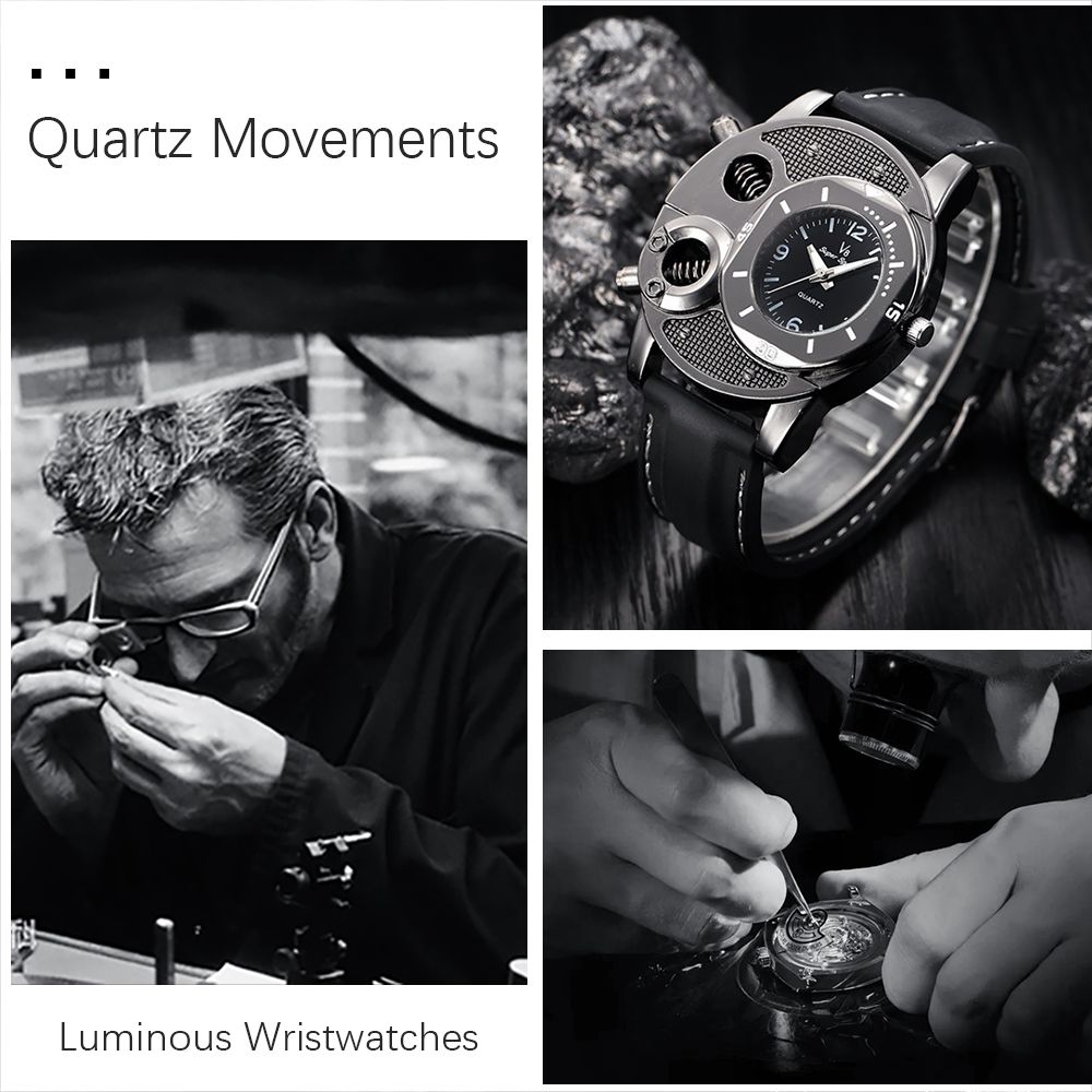 New Arrival Men Wrist Watches Fashion Quartz Watches Male  Casual Watch Black Dial Watch Silicone Strap Wristwatch