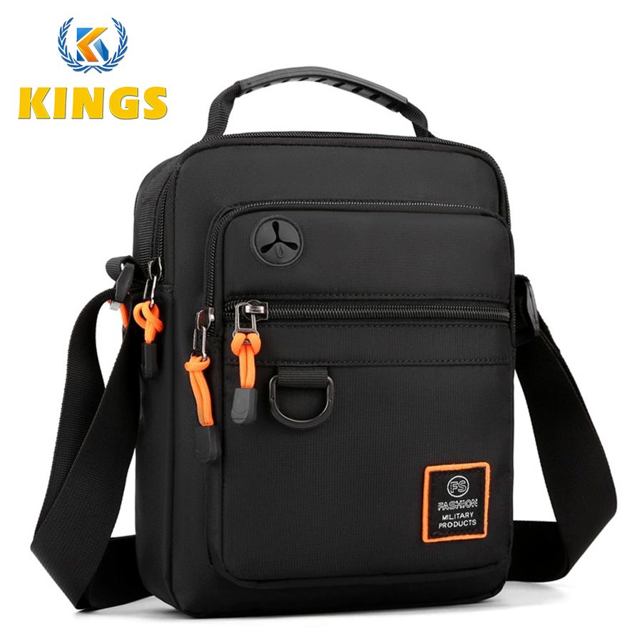 Men Cross-body Bag Black Bags Multi-compartment Bag Oxford cloth Bag