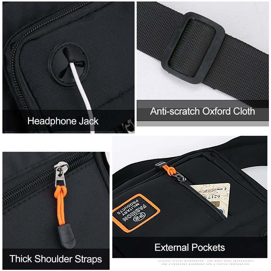 Men Cross-body Bag Multi-compartment Bag Oxford cloth Bag Men Bags