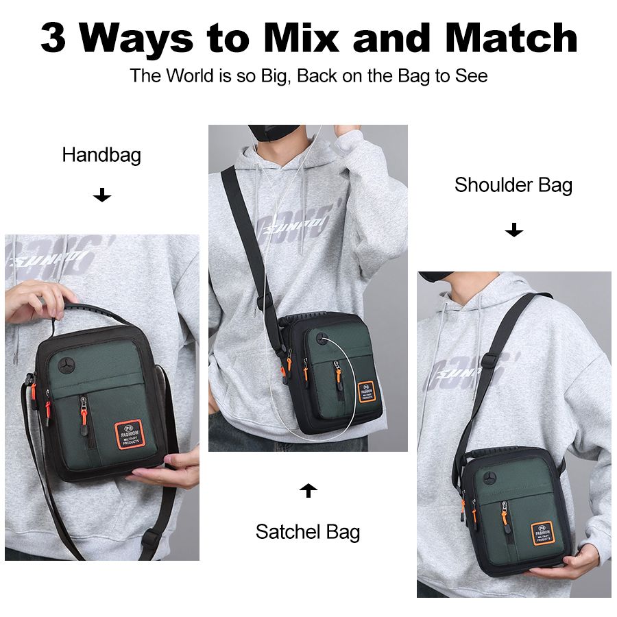 Men Cross-body Bag Multi-compartment Bag Oxford cloth Bag Men Bags