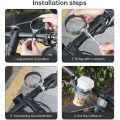 New Arrival Bicycle Metal Drink Holder Coffee Cup Holder Motorbike Beverage Stand Bicycle Accessories Motorcycle Accessories Riding Equipment