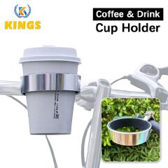 New Arrival Bicycle Metal Drink Holder Coffee Cup Holder Motorbike Beverage Stand Bicycle Accessories Motorcycle Accessories Riding Equipment