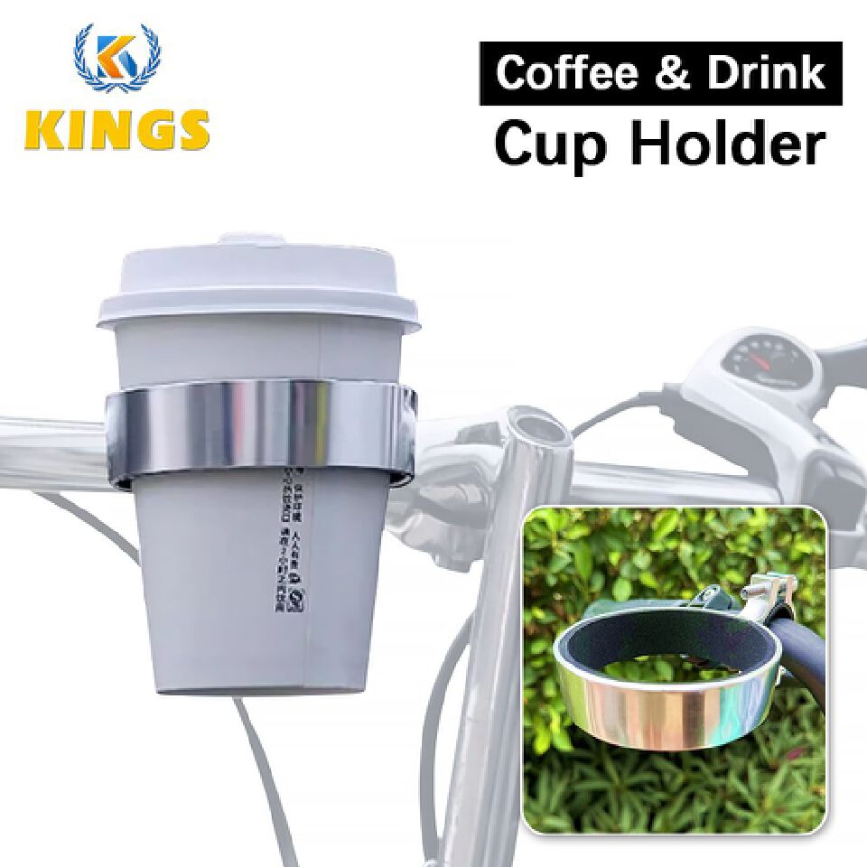 New Arrival Bicycle Metal Drink Holder Coffee Cup Holder Motorbike Beverage Stand Bicycle Accessories Motorcycle Accessories Riding Equipment