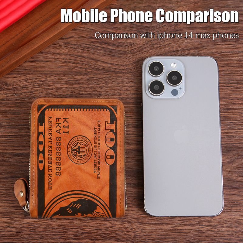 Men Short Wallets Personal Wallet Billfold Zipper Horizontal Wallet Credit Card Holder