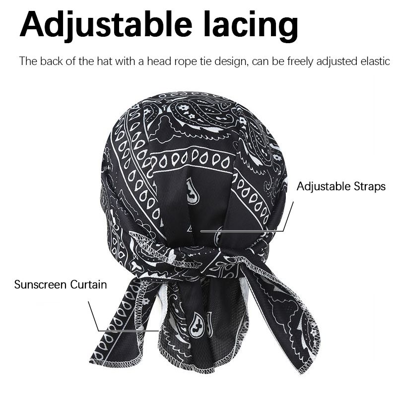 New Arrival Men Durag + Bracelet + Belt Chain Set Headwrap Cuban Bracelet Pants Chain