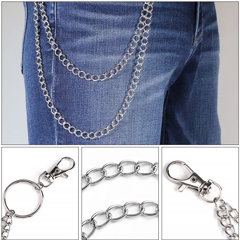 New Arrival Men Durag + Bracelet + Belt Chain Set Headwrap Cuban Bracelet Pants Chain