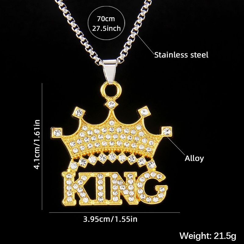 New Arrival Alloy Necklace Pendant Necklace Crown-shaped Pendant Stainless Steel Necklace