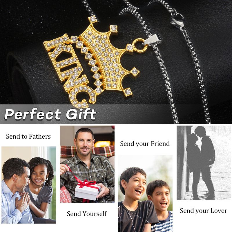 New Arrival Alloy Necklace Pendant Necklace Crown-shaped Pendant Stainless Steel Necklace