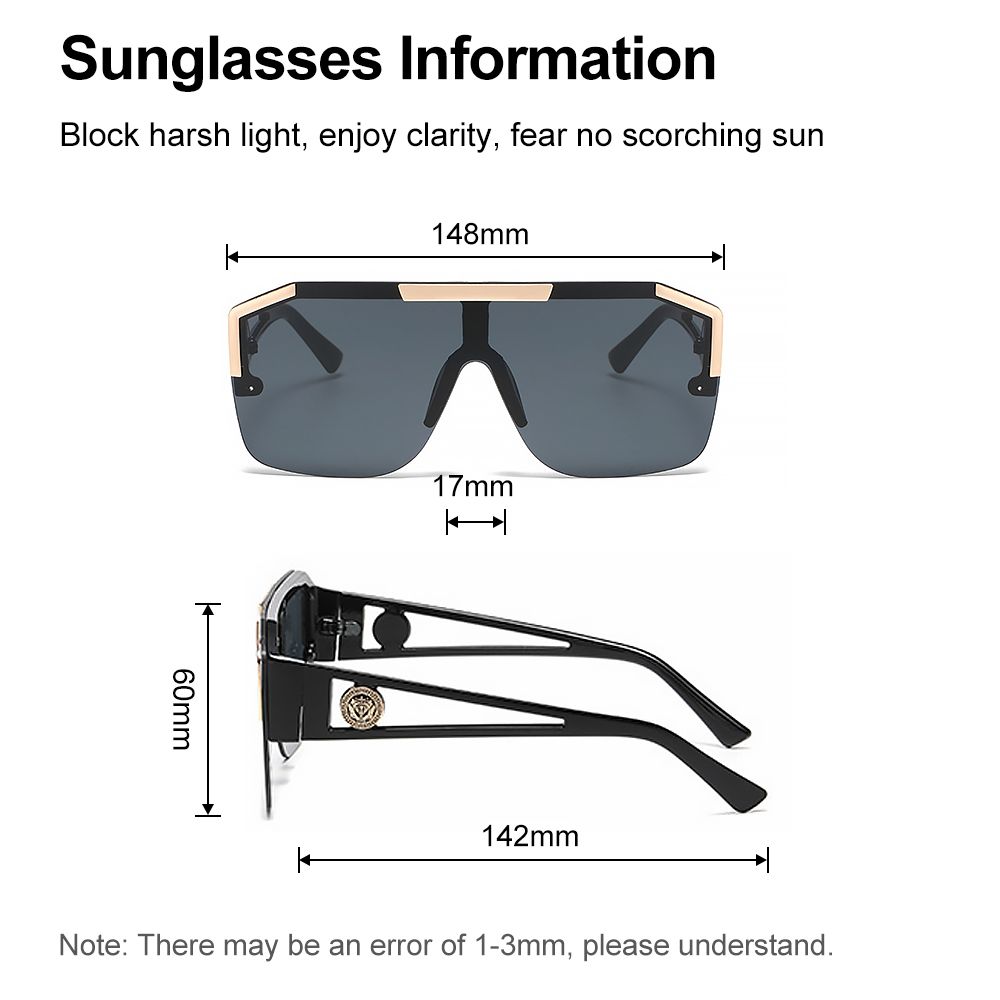 New Arrival Men Sunglasses Stylish all-in-one Sunglasses D-frame Personalized Half Rim Sunglasses