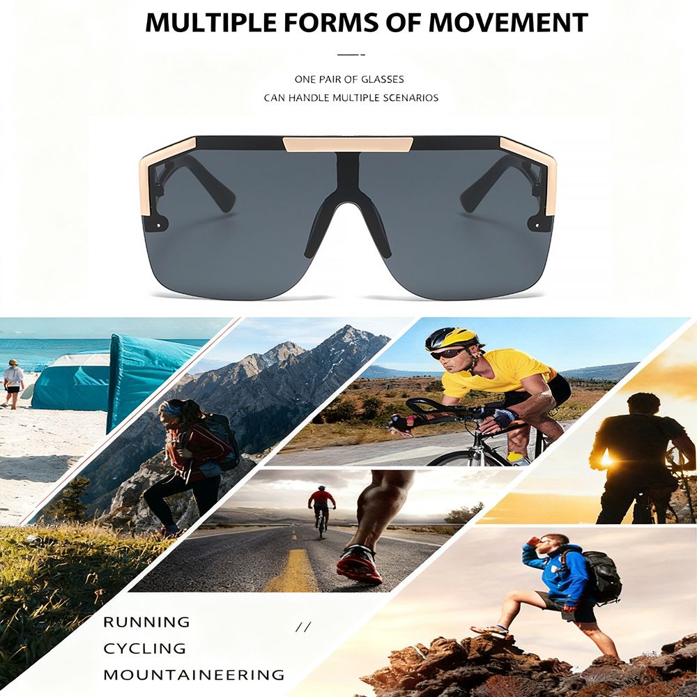 New Arrival Men Sunglasses Stylish all-in-one Sunglasses D-frame Personalized Half Rim Sunglasses